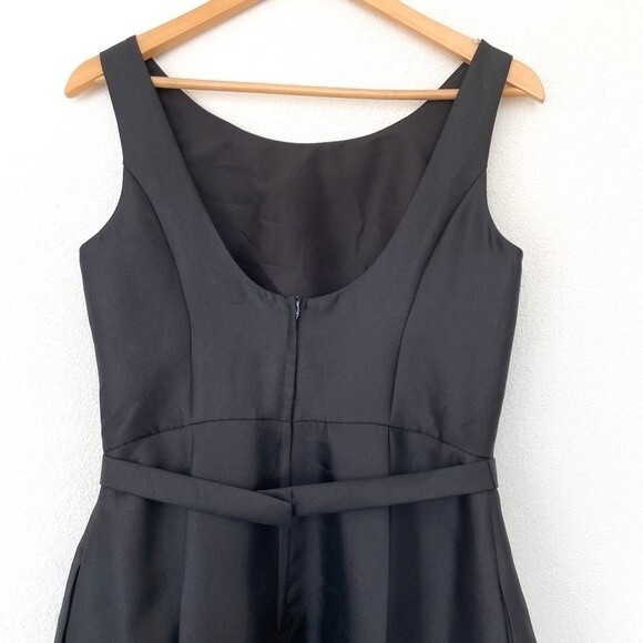 David's Bridal Black Bridesmaid‎ Prom Sleeveless Dress Size 6 NWT - Picture 8 of 16